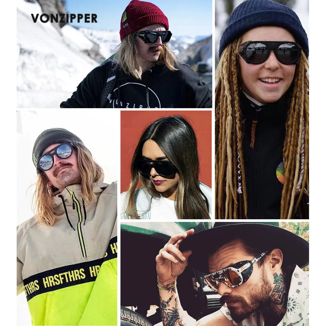 Brand VZ Vonzipper Polarized Sunglasses Men Square Frame Elmore Style Eyewear UV400 Sports Sun Glasses Fishing Hiking Driving