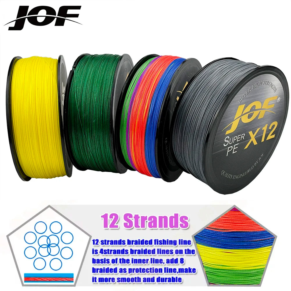 500M 300M 100M Fishing Line 12 Strands Braided Fishing Line 25-92LB for Carp Fishing PE Line Fishing Tackle